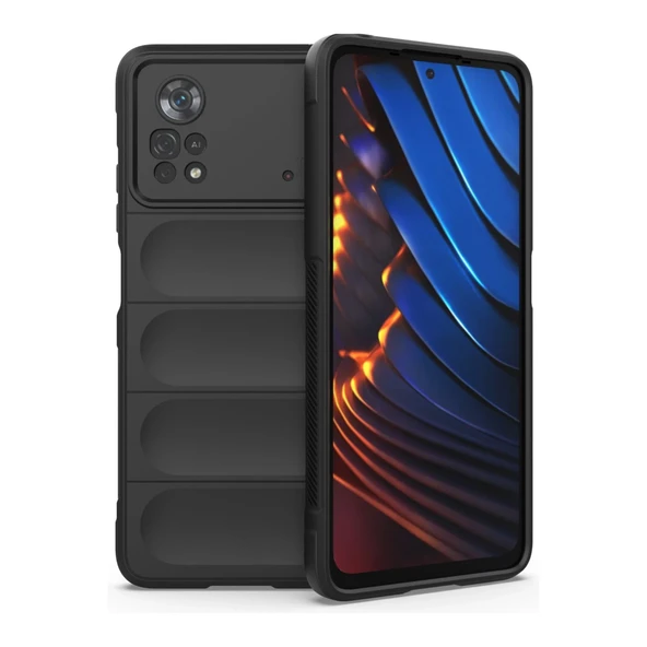 Xiaomi Poco X4 Pro 5G Kılıf Optimum Silikon - Siyah ürün görseli 1