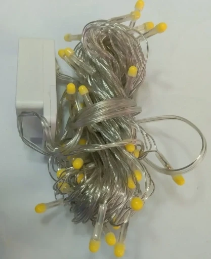 10M 100 Led Damla Uçlu Led Işık Gün Işığı Şeffaf Kablo ürün görseli 1