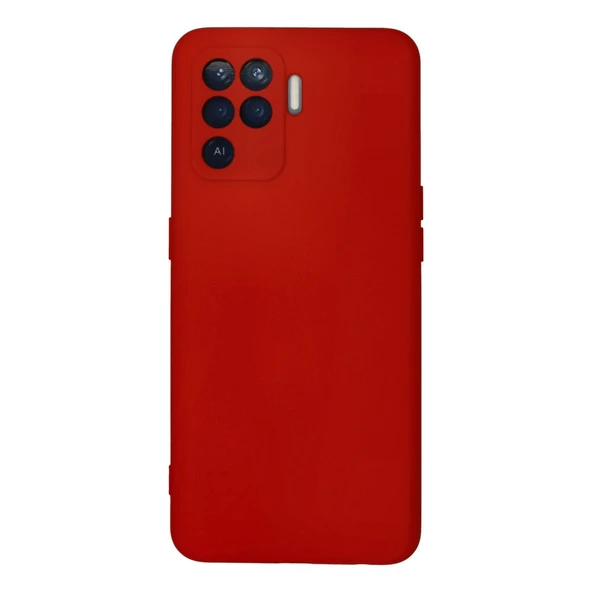 Oppo Reno 5 Lite Kılıf Nano İçi Kadife Silikon - Kırmızı ürün görseli 1