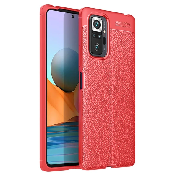Xiaomi Redmi Note 10 Pro Kılıf Auto Focus Kapak - Kırmızı ürün görseli 1
