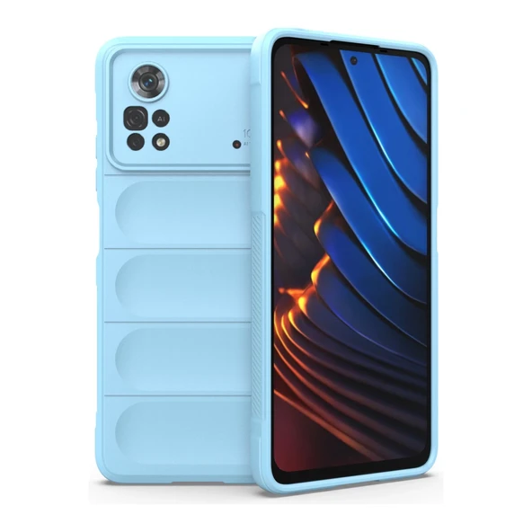 Xiaomi Poco X4 Pro 5G Kılıf Optimum Silikon - Sky Blue ürün görseli 1
