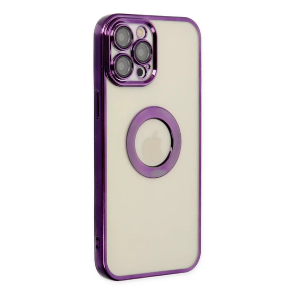 İphone 12 Pro Kılıf Slot Silikon - Mor - Resim 2