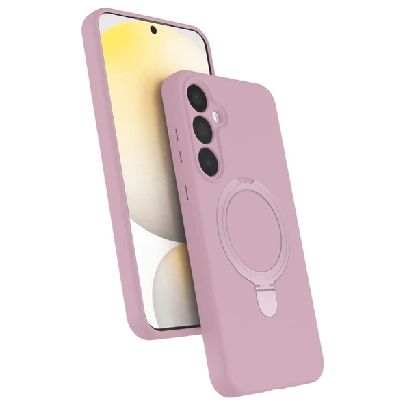 Samsung Galaxy A25 5G Regal Magsafe Standlı Kapak - Açık Pembe ürün görseli 1