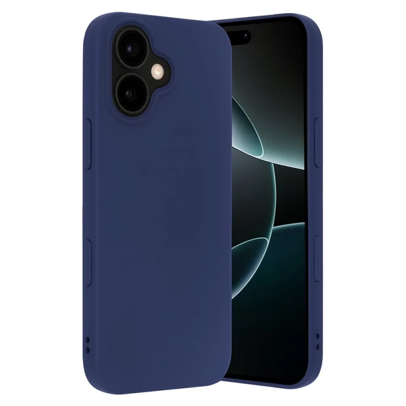 İphone 17 Nano İçi Kadife Silikon - Lacivert ürün görseli 1