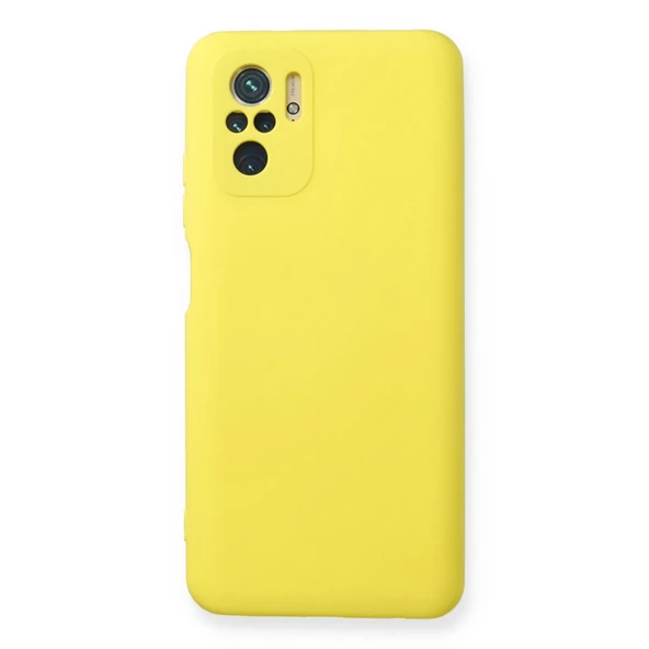 Xiaomi Redmi Note 10 Kılıf Nano İçi Kadife Silikon - Sarı ürün görseli 1