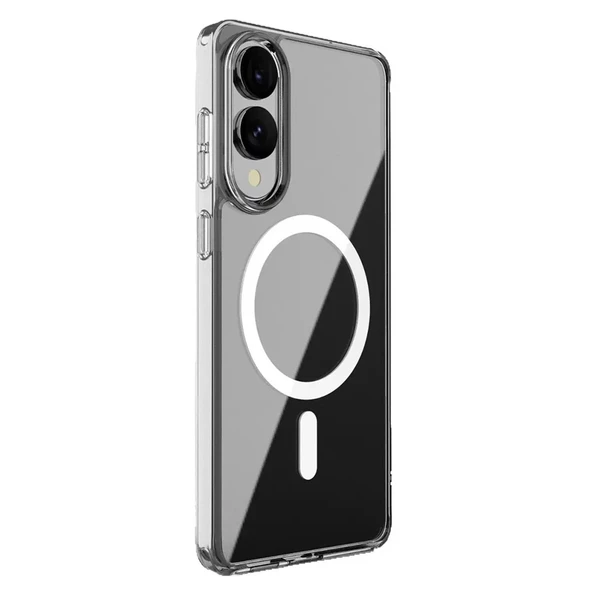 Samsung Galaxy S25 Edge Kılıf Magneticsafe Şeffaf Silikon - Şeffaf ürün görseli 1