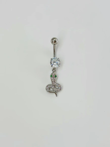 Yılan Detaylı Göbek Piercing - Pg0078 ürün görseli 1