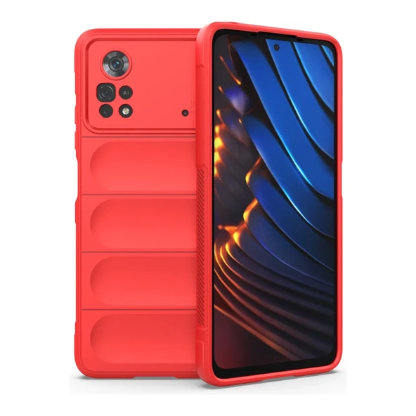 Xiaomi Poco X4 Pro 5G Kılıf Optimum Silikon - Kırmızı ürün görseli 1
