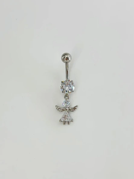 Koruyucu Melek Detaylı Göbek Piercing - Pg0115 ürün görseli 1