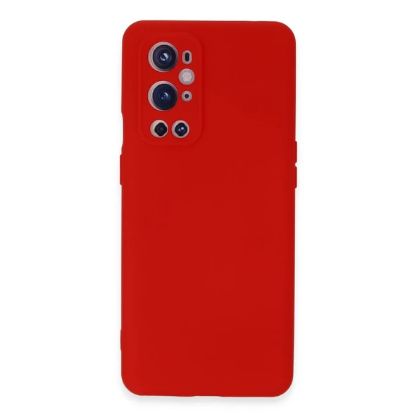 One Plus 9 Pro Kılıf Nano İçi Kadife Silikon - Kırmızı ürün görseli 1