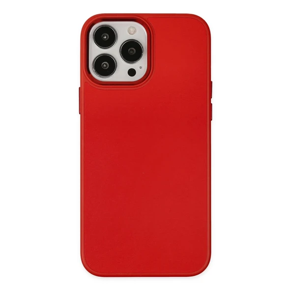 İphone 13 Pro Kılıf Asya Deri Silikon - Kırmızı ürün görseli 1
