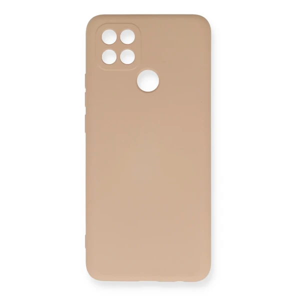Oppo A15 Kılıf Nano İçi Kadife Silikon - Pudra ürün görseli 1