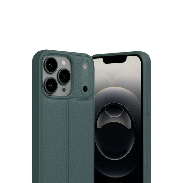 İphone 17 Pro Auto Focus Kapak - Koyu Yeşil - Resim 2