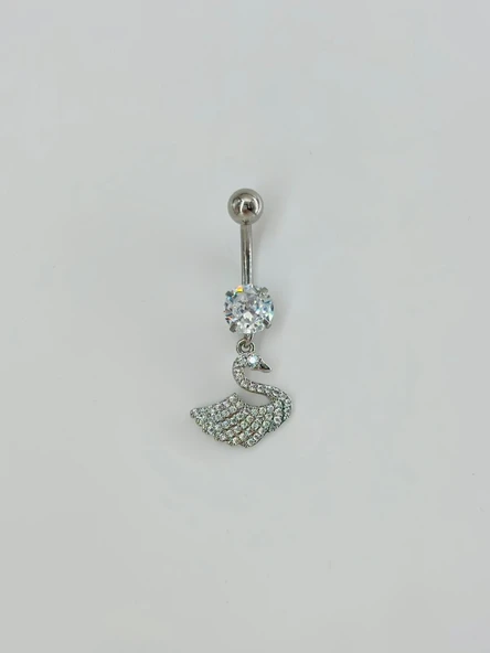 Kuğu Detaylı Göbek Piercing - Pg0100 ürün görseli 1