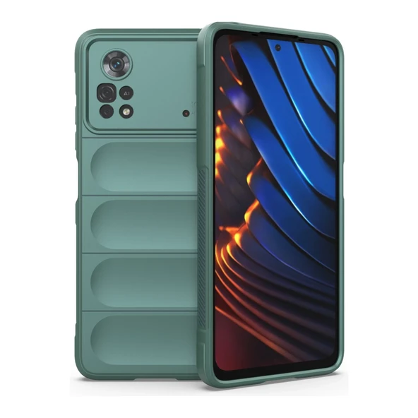 Xiaomi Poco X4 Pro 5G Kılıf Optimum Silikon - Koyu Yeşil ürün görseli 1