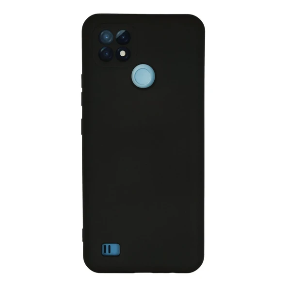 Realme C21 Kılıf Nano İçi Kadife Silikon - Siyah ürün görseli 1
