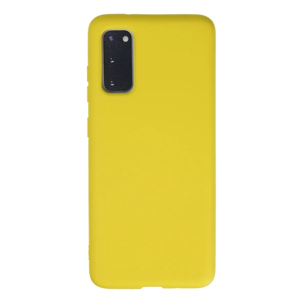 Samsung Galaxy S20 Kılıf Nano İçi Kadife Silikon - Sarı ürün görseli 1