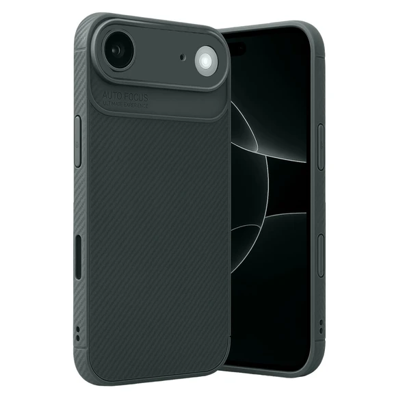 İphone 17 Air Auto Focus Karbon Kapak - Koyu Yeşil ürün görseli 1