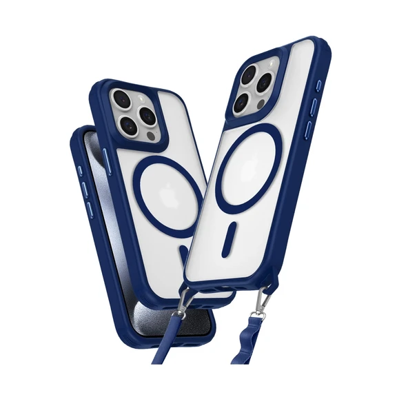 İphone 14 Pro Max Kılıf Enka Magsafe Silikon Kılıf - Lacivert ürün görseli 1