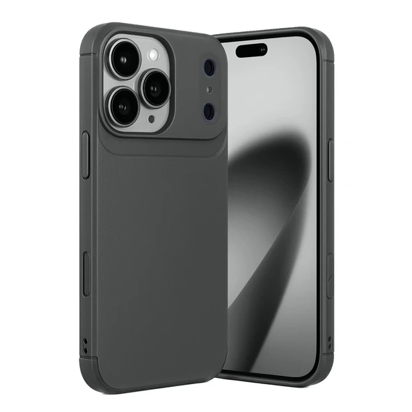 İphone 17 Pro Max Auto Focus Karbon Kapak - Gri ürün görseli 1