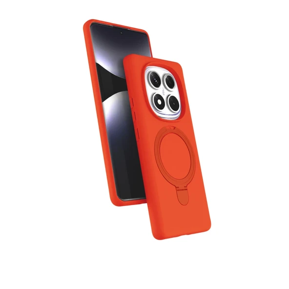Xiaomi Redmi Note 14 Pro 5G Regal Magsafe Standlı Kapak - Turuncu ürün görseli 1