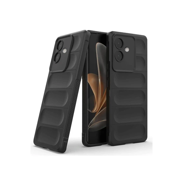 Oppo A3 Kılıf Optimum Silikon - Siyah ürün görseli 1