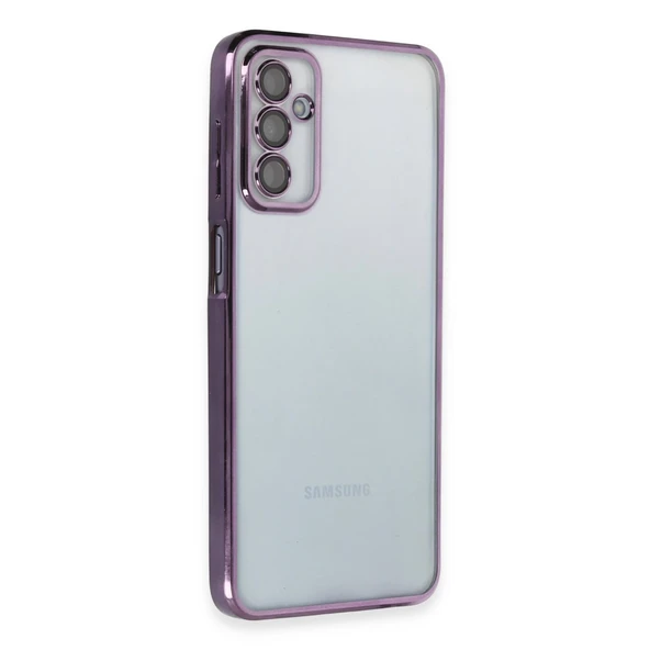 Samsung Galaxy M23 Kılıf Razer Lensli Silikon - Mor ürün görseli 1