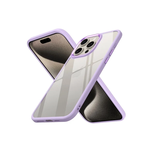 İphone 15 Pro Max Kılıf Power Silikon - Lila ürün görseli 1