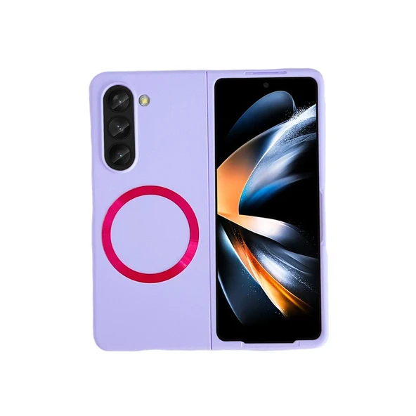 Samsung Galaxy Z Fold 5 Kılıf Mata Fold Kapak - Lila ürün görseli 1