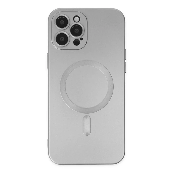 İphone 12 Pro Max Kılıf Moshi Lens Magneticsafe Silikon - Gümüş ürün görseli 1