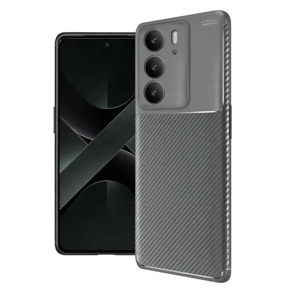 Realme C75 4G Auto Focus Karbon Kapak - Gri ürün görseli 1