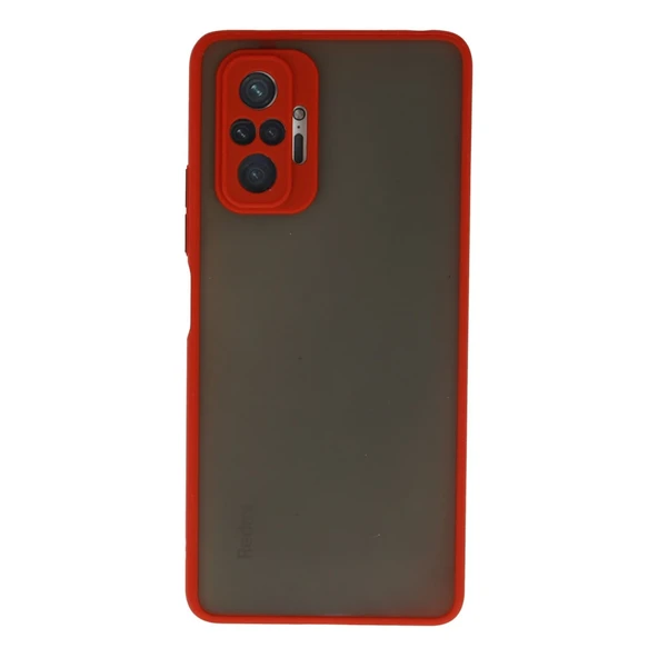 Xiaomi Redmi Note 10 Pro Kılıf Montreal Silikon Kapak - Kırmızı ürün görseli 1