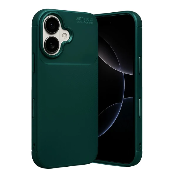 İphone 17 Auto Focus Karbon Kapak - Koyu Yeşil ürün görseli 1