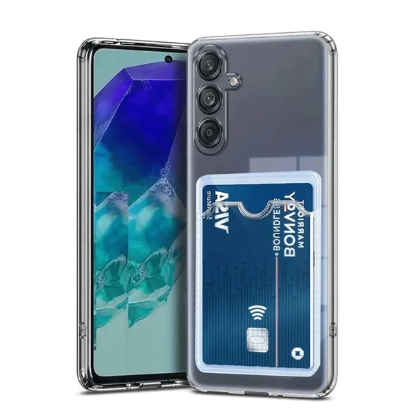 Samsung Galaxy A36 Kılıf Kart Şeffaf Silikon - Şeffaf ürün görseli 1