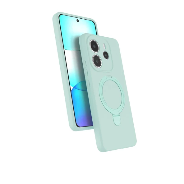 Xiaomi Redmi Note 14 4G Regal Magsafe Standlı Kapak - Su Yeşili ürün görseli 1