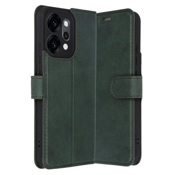 Oppo Reno 14 Trend S Plus Kapaklı Kılıf - Yeşil ürün görseli 1