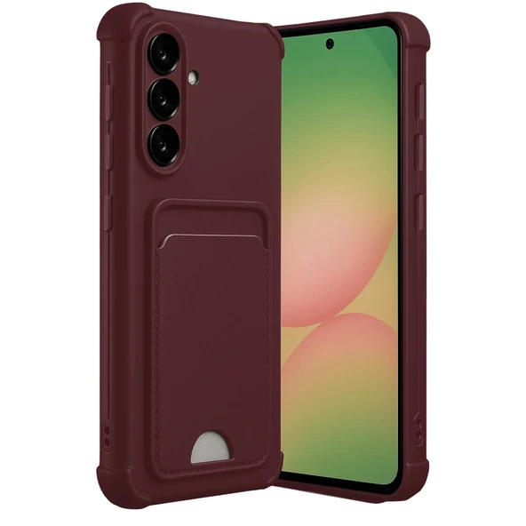 Samsung Galaxy A17 5G Kelvin Kartvizitli Silikon - Bordo ürün görseli 1