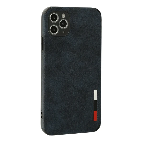 İphone 11 Pro Max Kılıf Loop Deri Silikon - Lacivert - Resim 3