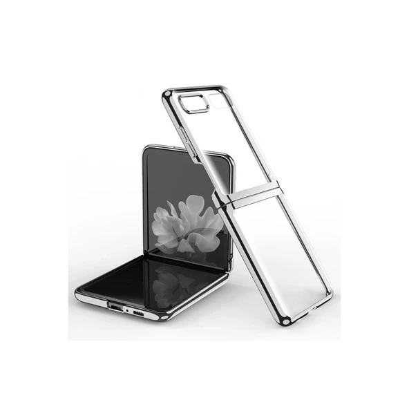Samsung Galaxy Z Flip 4 Kılıf Fold Element Kapak - Gümüş ürün görseli 1