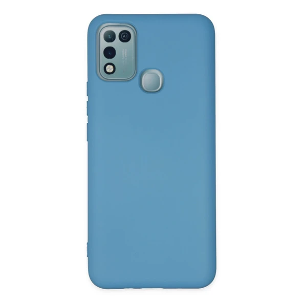 İnfinix Hot 10 Play Kılıf Nano İçi Kadife Silikon - Mavi ürün görseli 1