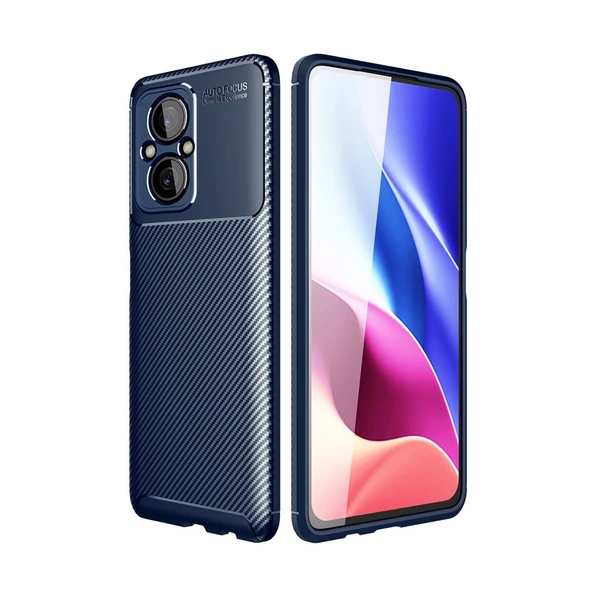 Xiaomi Poco M5 Kılıf Auto Focus Karbon Kapak - Lacivert ürün görseli 1