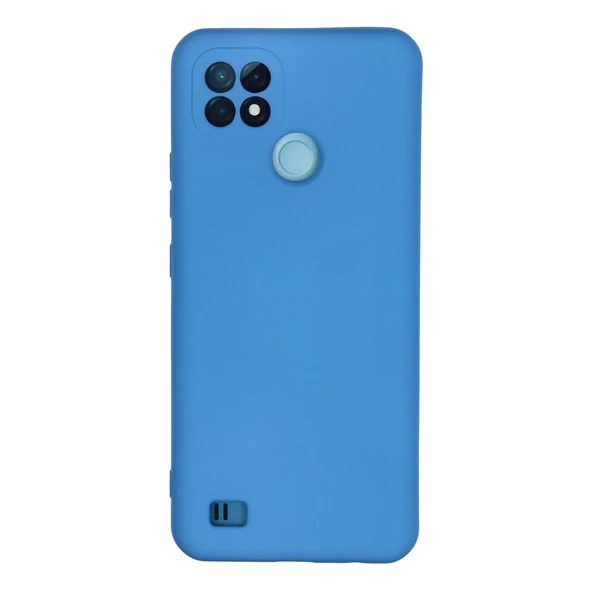 Realme C21 Kılıf Nano İçi Kadife Silikon - Mavi ürün görseli 1