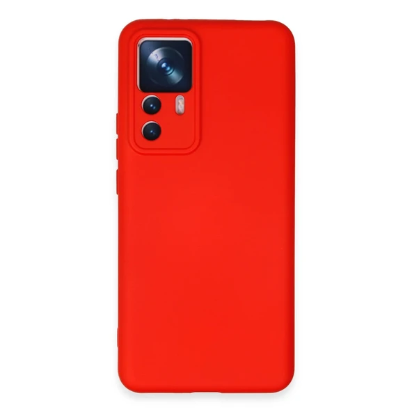 Xiaomi Mi 12T Pro Kılıf Nano İçi Kadife Silikon - Kırmızı ürün görseli 1