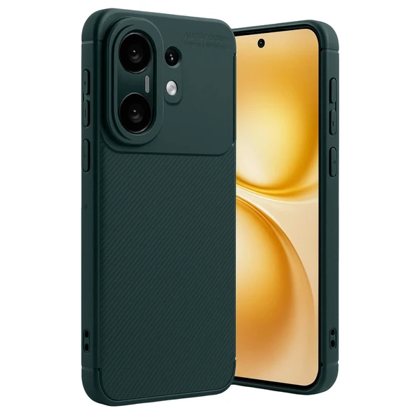 Vivo X200 Fe Auto Focus Karbon Kapak - Koyu Yeşil ürün görseli 1