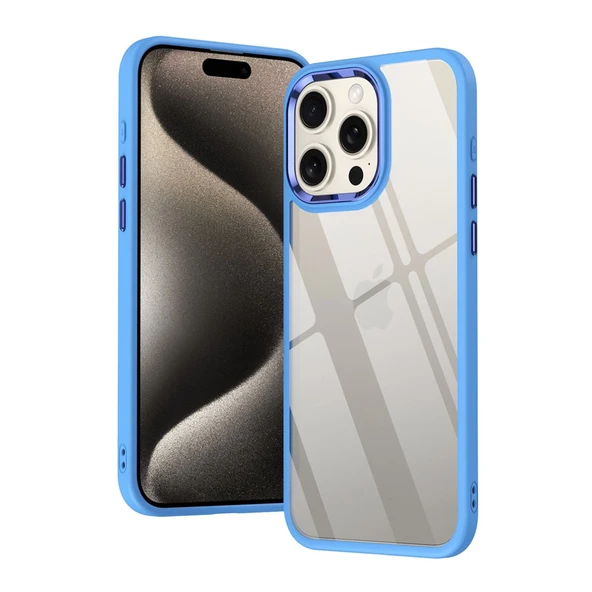 İphone 15 Pro Max Kılıf Power Silikon - Lila - Resim 2