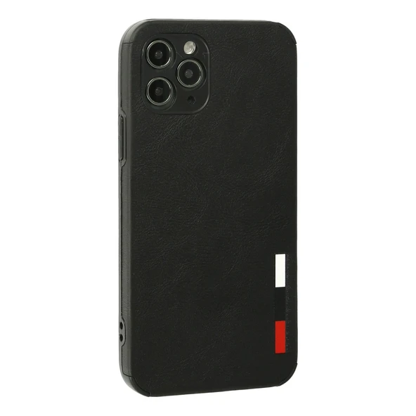 İphone 11 Pro Max Kılıf Loop Deri Silikon - Siyah - Resim 3