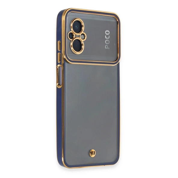 Xiaomi Poco M5 Kılıf Liva Lens Silikon - Mavi ürün görseli 1