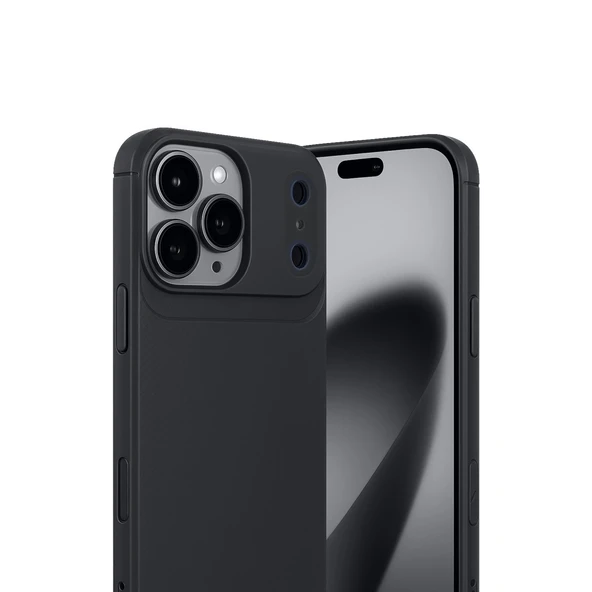 İphone 17 Pro Auto Focus Karbon Kapak - Siyah - Resim 2