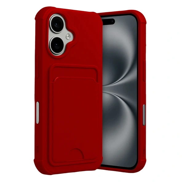 İphone 17 Kelvin Kartvizitli Silikon - Kırmızı ürün görseli 1