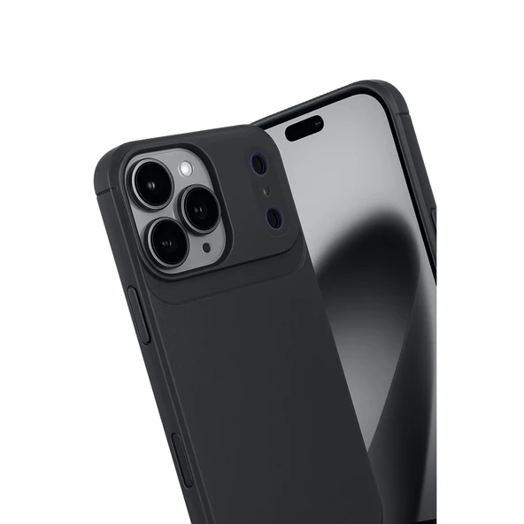 İphone 17 Pro Auto Focus Karbon Kapak - Siyah - Resim 3